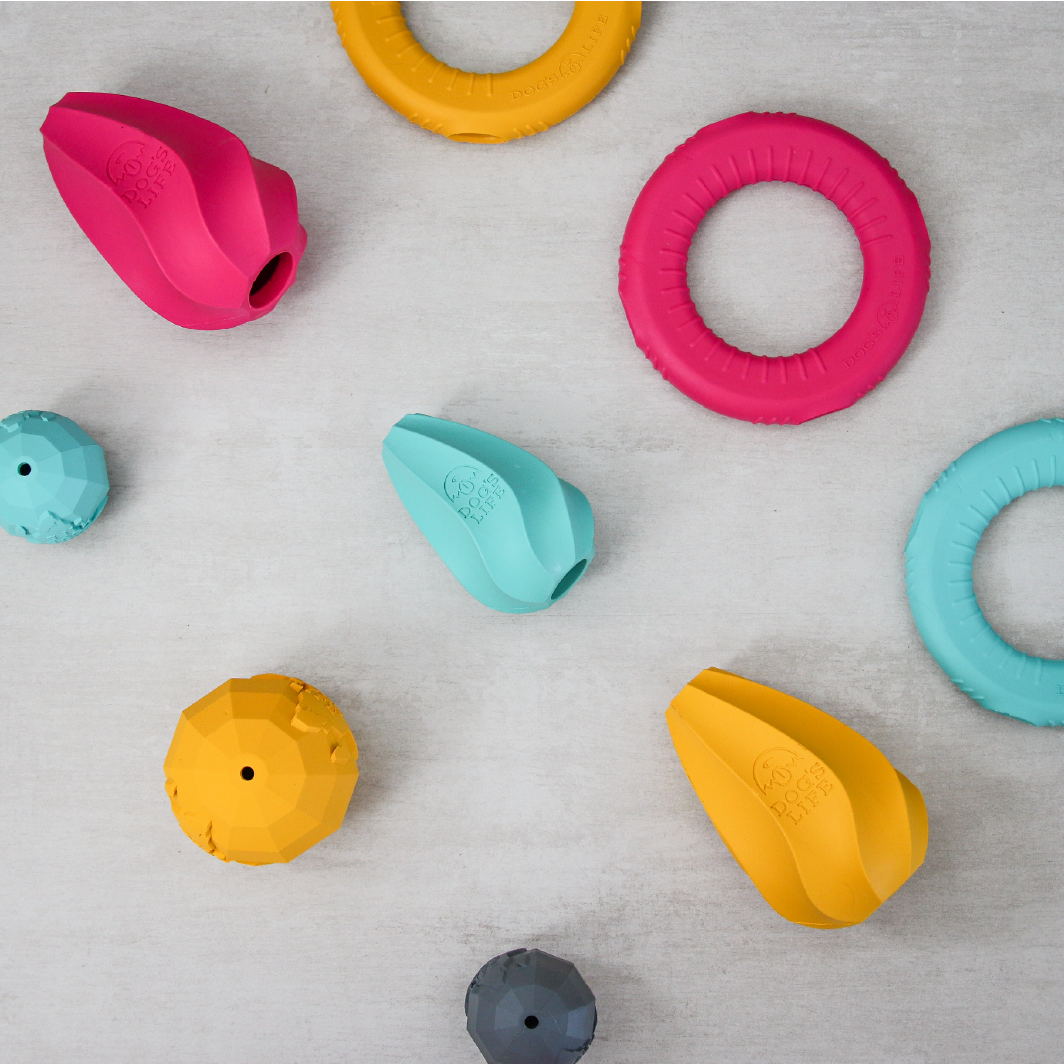 Dog's Life | Natural Rubber Stuffable Gloop Loop - Dog Toy