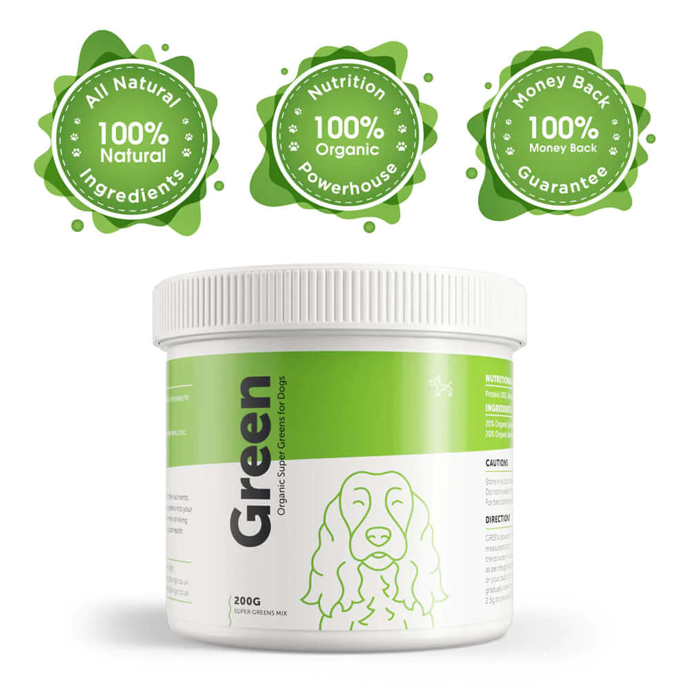Dog's Lounge - GREEN Organic Super Greens Supplement for Dogs and Puppies