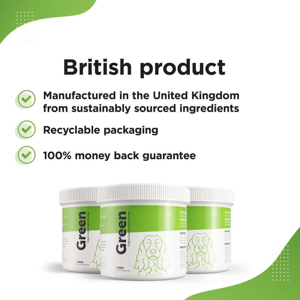 Dog's Lounge - GREEN Organic Super Greens Supplement for Dogs and Puppies