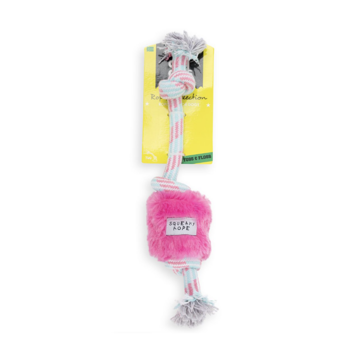 Dog's Life | Squeaky Furry Rope Dog Toy