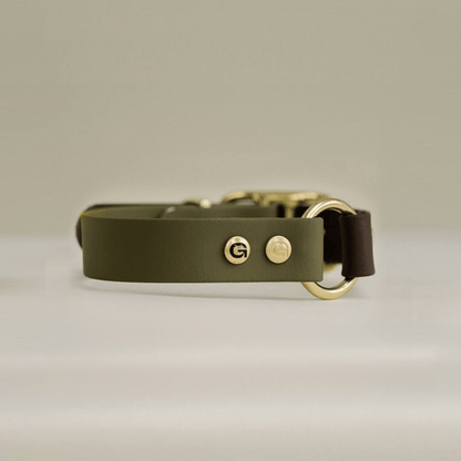 GULA | Dog Collar (Olive Green & Brown)