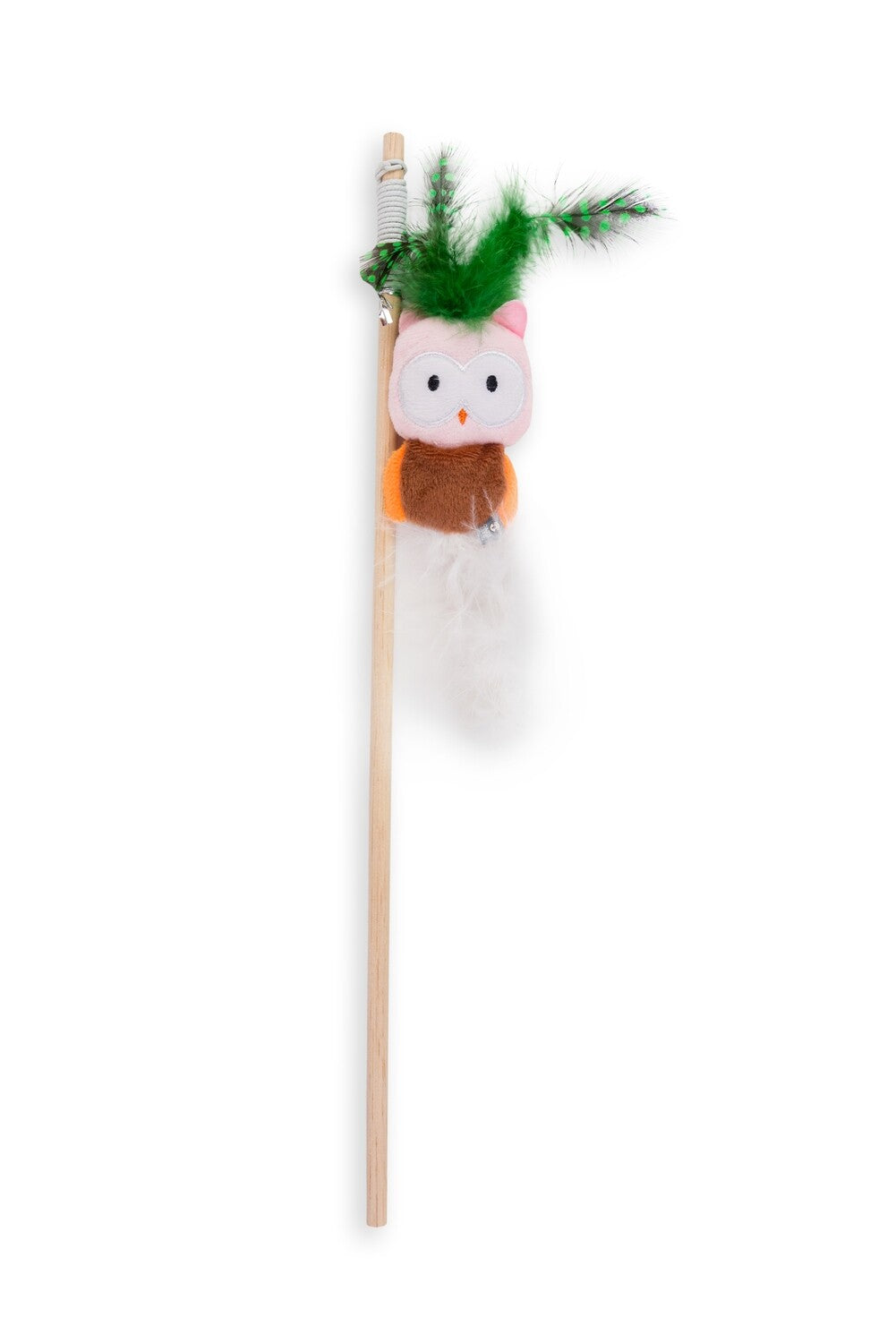 Cat's Life | Dangler Owl With White Feather - Cat Toy