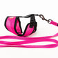 Cat Harness with Leash pink side view