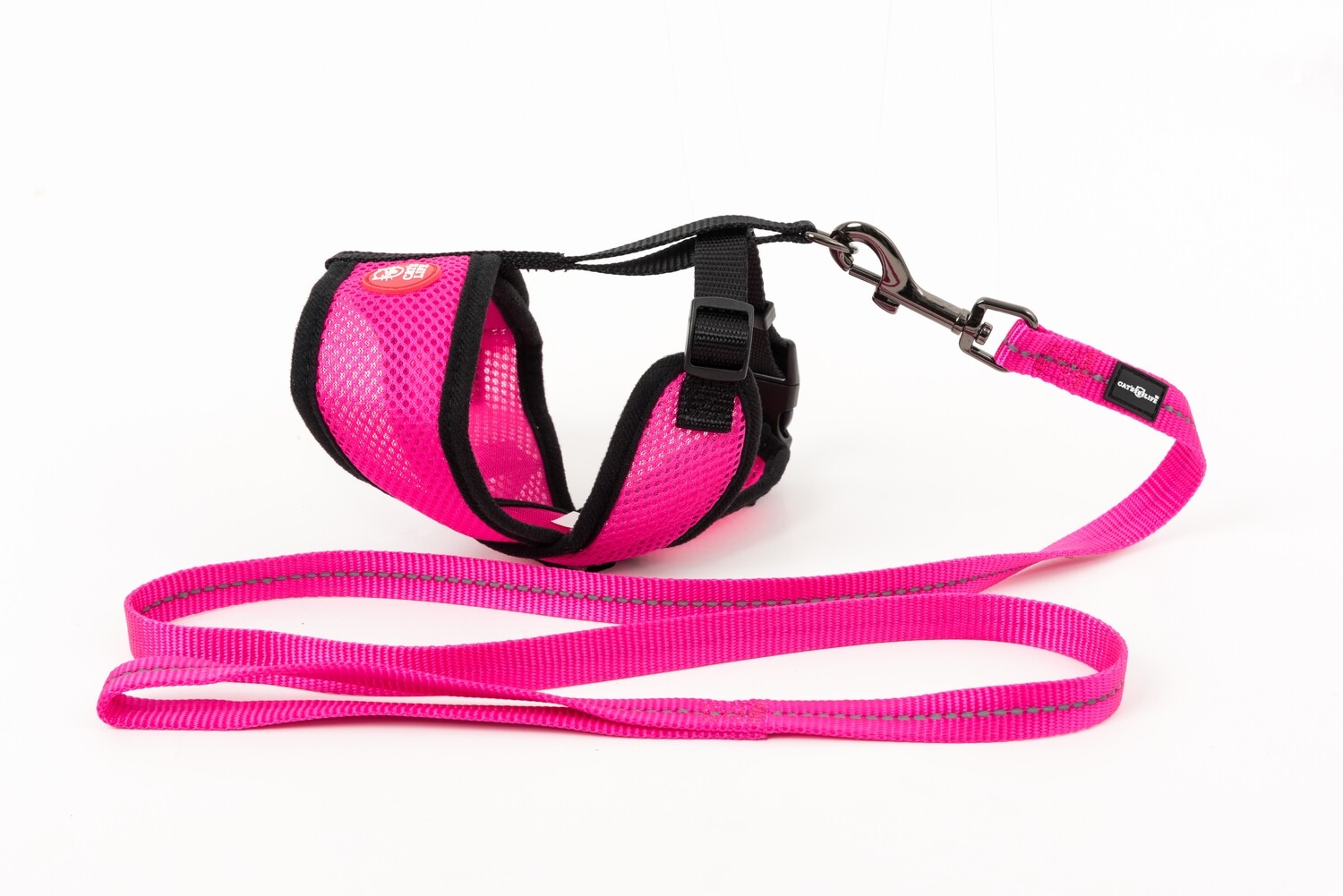 Cat Harness with Leash pink side view