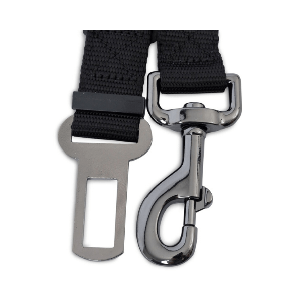 Dog seatbelt for car - close up of clips