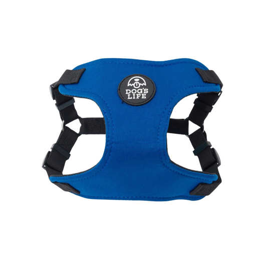 Dog Harness, Front View, Yale Blue 