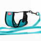 Soft cat Harness side view with leash 