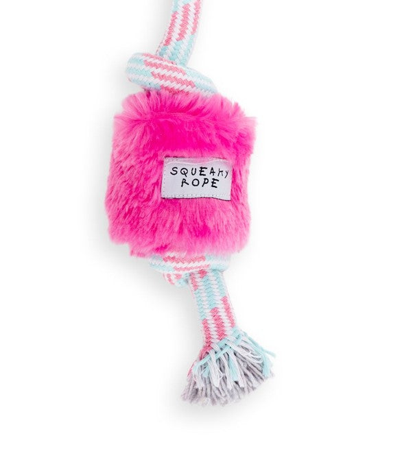 Dog's Life | Squeaky Furry Rope Dog Toy