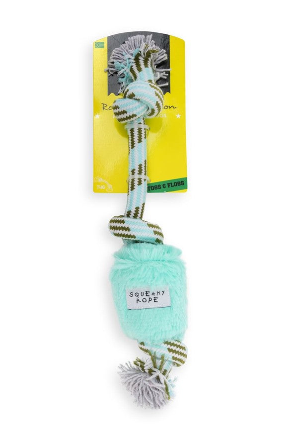 Dog's Life | Squeaky Furry Rope Dog Toy