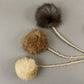Pawsome Pet | Cat Toy Set with Natural Rabbit Fur ball & Wool Balls
