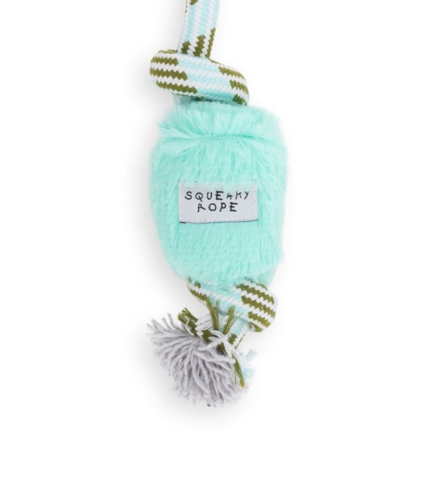 Dog's Life | Squeaky Furry Rope Dog Toy