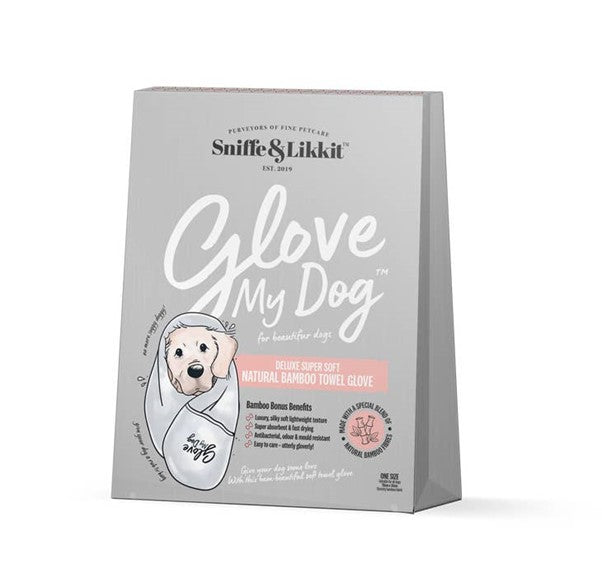 Sniffe & Likkit | "Glove my Dog" - Deluxe Super Soft Natural Bamboo Towel