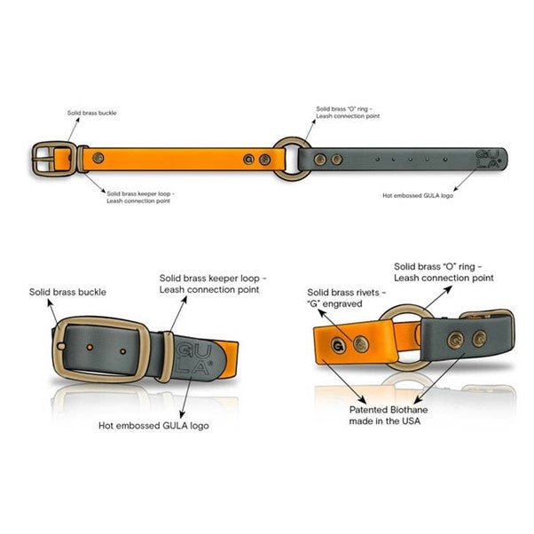 GULA | Dog Collar (Orange & Pink)