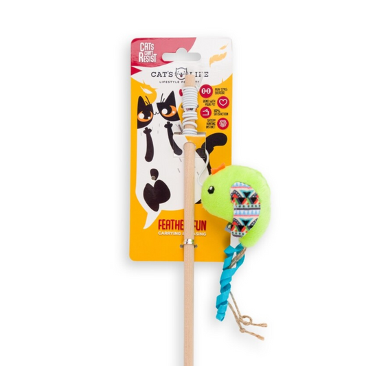 Cat's Life | Dangler Bird with Blue Feather - Cat Toy