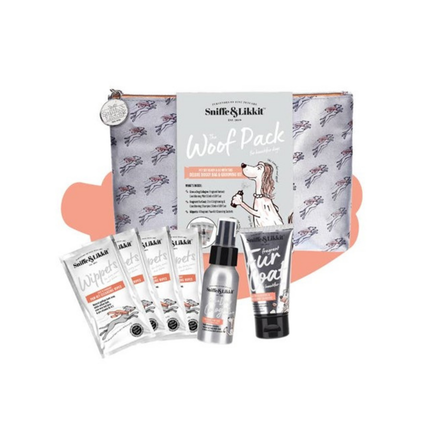 Sniffe & Likkit | "The Woof Pack" -  Pet, Set & Go Travel Gift Set